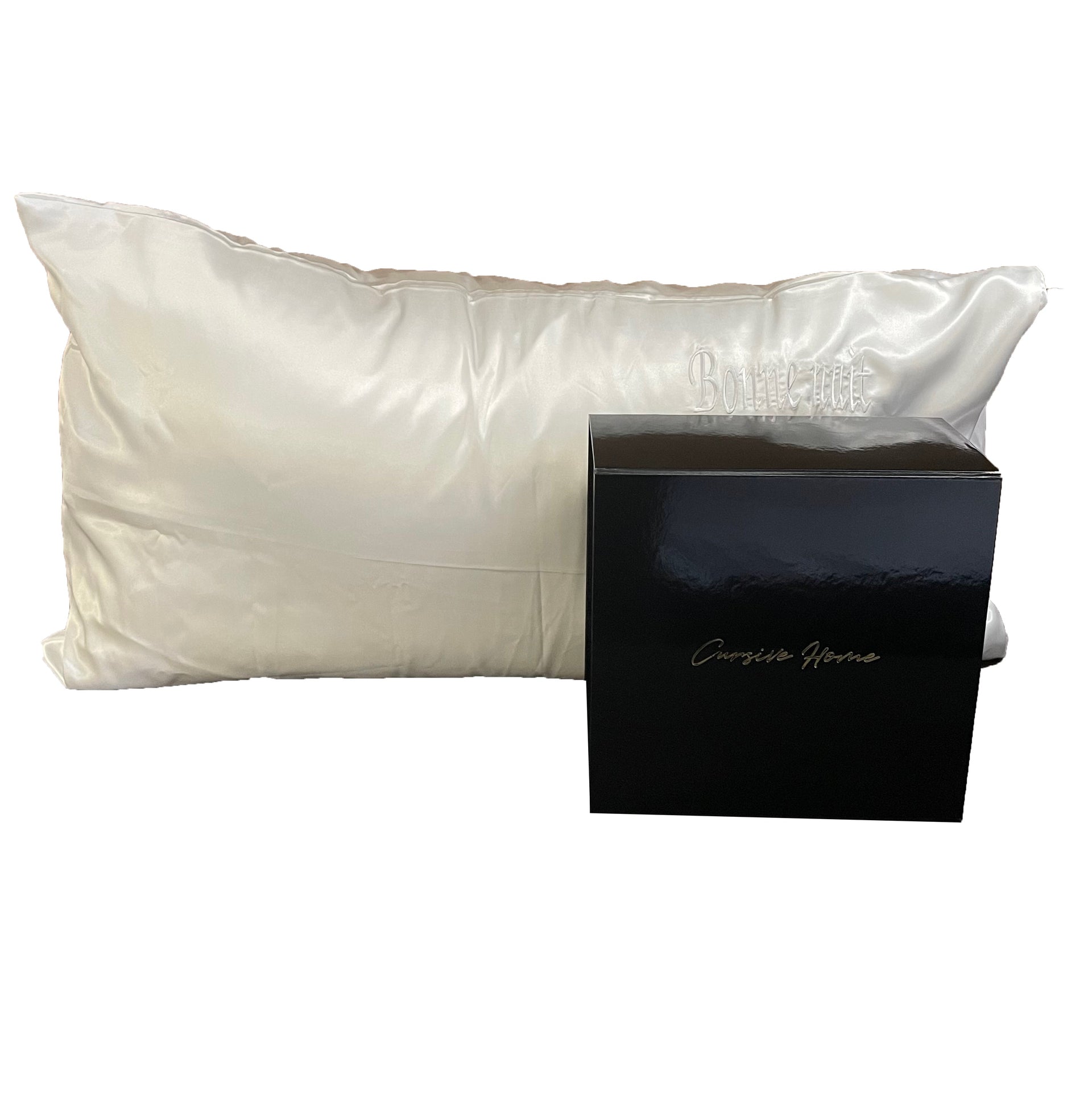 Off White Embroidered 100% Silk Pillowcases – Cursive Home